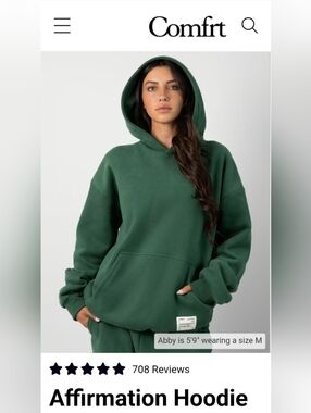 Comfrt Affirmation Hoodie Sweatshirt & Pants